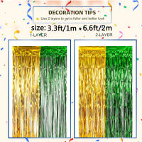 2 Pack Cortinas De Foil Mardi Gras Con Borlas Metálicas Para Decoración De Fiestas De Cumpleaños Boda Y Decoraciones De Fiesta Mardi Gras - details 15