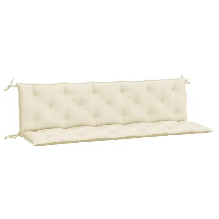 Fundas de Banco de Jardín 2 UDS Blanco crema 180x50x7 cm - 1