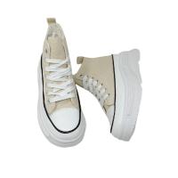Eva Zorteon - Zapatilla Abotinada para Mujer Cómoda Material de Lona de Plataforma y Cierre de Cordones . Modelo L006. - details 10