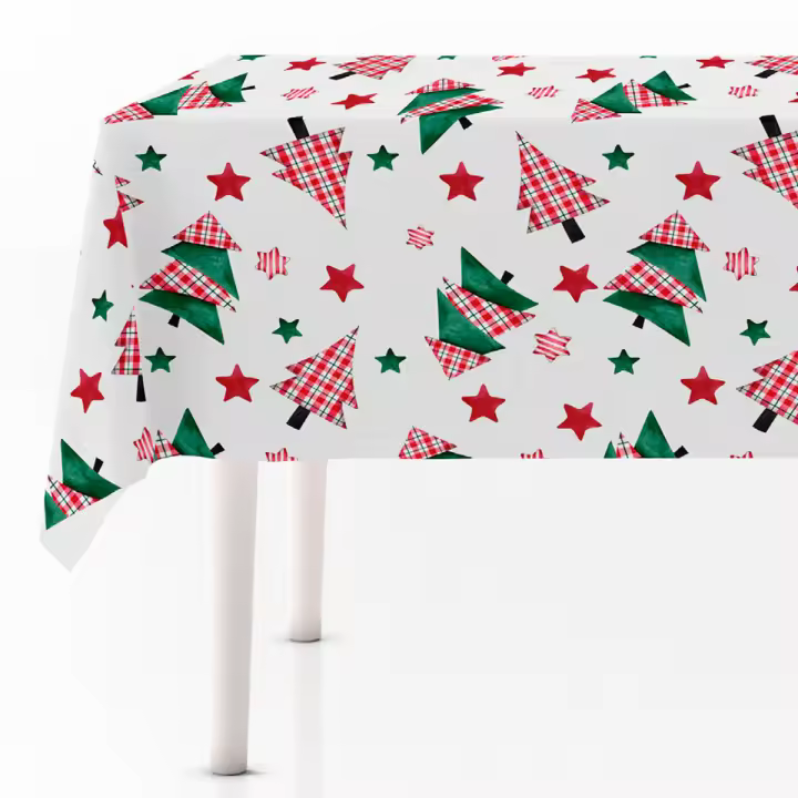 Lanovenanube Mantel de Navidad Antimanchas CLAUS | Varios Tamaños - 1