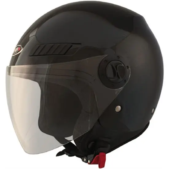 CASCO JET SHIRO SH-62 GS NEGRO CON PANTALLA - 1