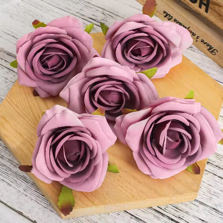 10PCS Flores De Rosa Silken Para Decoración De Casamiento Fiesta Hogar Jardín Navidad Scrapbook Artificial Floral Fake Para Decoración De Habitación Y Mesa - 1