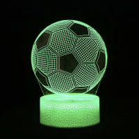 Luz Nocturna 3D De Fútbol USB Con Control Remoto Y Táctil 7/16 Colores Regalo Para Fanáticos Cumpleaños Y Navidad - details 9