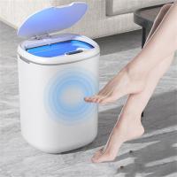 Cubo de basura inteligente para el hogar, cocina, baño, cubo de basura de inducción con tapa, colección de baño - details 1