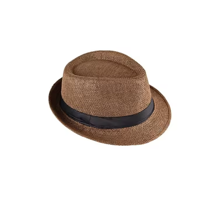 Sombrero de Paja Verde Trilby con Protección Solar - 1