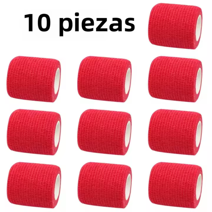 10 Rolls De Cinta Elástica Autoadhesiva Para Deportes Protección De Rodilla Mano Perro Tatúe Accesorios De Hombro - 1