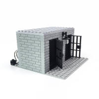 Bloques De Construcción DIY Con Alambre De Espinas Escena Militar Prisión Célula Pequeña Pieza Bloques De Plástico ABS Compatibles Con Lego Para Adultos - details 3