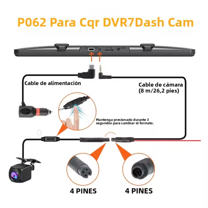 Cámara De Visión Trasera Para Coche Deeluck 1920x1080P Con Lente De Espejo Visión Nocturna AHD NTSC PAL TVI CVI Formato HD Para Radio MP5 DVR Dash Cam - 1