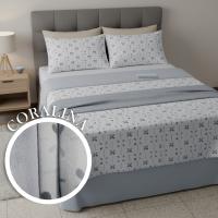 Juego Sabanas Cloe Coralina Mommata 180 gr/m² Soft Silk Doble Perchado para Cama de 90 a 180 cm, Tacto Seda - details 4