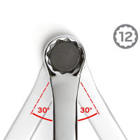 Juego De Llaves De Fin De Caja Offset En Acero De Carbono Métrico 45 Grados HRC38-45 Largo Doble Anillo Con Bolsa De Rodillos - details 4