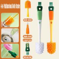 Cepillo De Limpieza Para Botella De Agua 4 En 1 Con Mango Longitudinal Desmontable Herramienta De Limpieza De Cocina Para Botellas De Bebé Y Tapas De Sippy Cup - details 1
