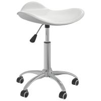 vidaXL Taburete de Salón de Belleza de Cuero Sintético Trabajo Asiento Color Blanco,  Gris, y mas - details 0