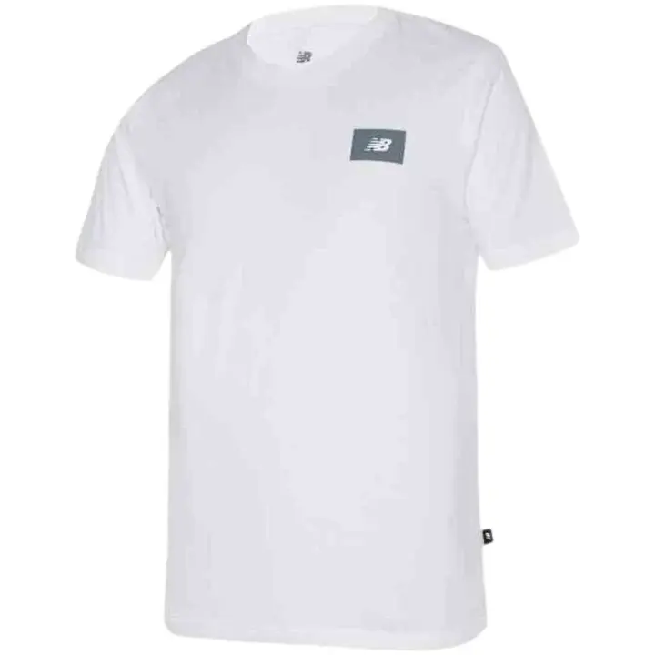 Camiseta de Manga Corta New Balance  para hombre en color blanco - 1