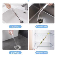 Cepillo De Limpieza Para Desagües Pipeline 45/71cm Cepillo Flexible De Nylon Para Eliminación De Pelo Y Limpieza De Baños Y Cocinas - details 0
