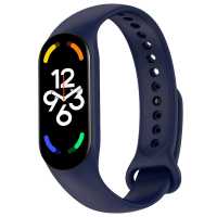 Ociodual Pulsera de Recambio Silicona Suave Flexible Compatible con Xiao Mi Band 7 6 5 Amazfit Band 5 Azul Oscuro Correa Repuesto Goma Suave - details 1