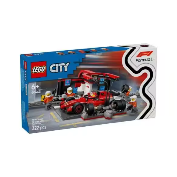 LEGO City Project Alicia 2025 Parada en Boxes de F1 y Equipo de Mecánicos con Coche Ferrari - 60443 - 1