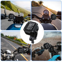 Sistema De Monitoreo De Presión De Neumáticos Para Motocicleta Powstation TPMS Wireless Con Alarma De Temperatura Y Pantalla Colorida Recarga Solar - details 25