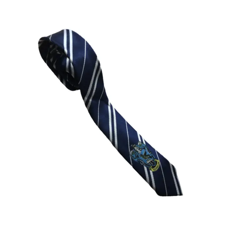Corbata azul y blanco con escudo adulto niño disfraz mago bruja cosplay cuervo envio urgente - 1