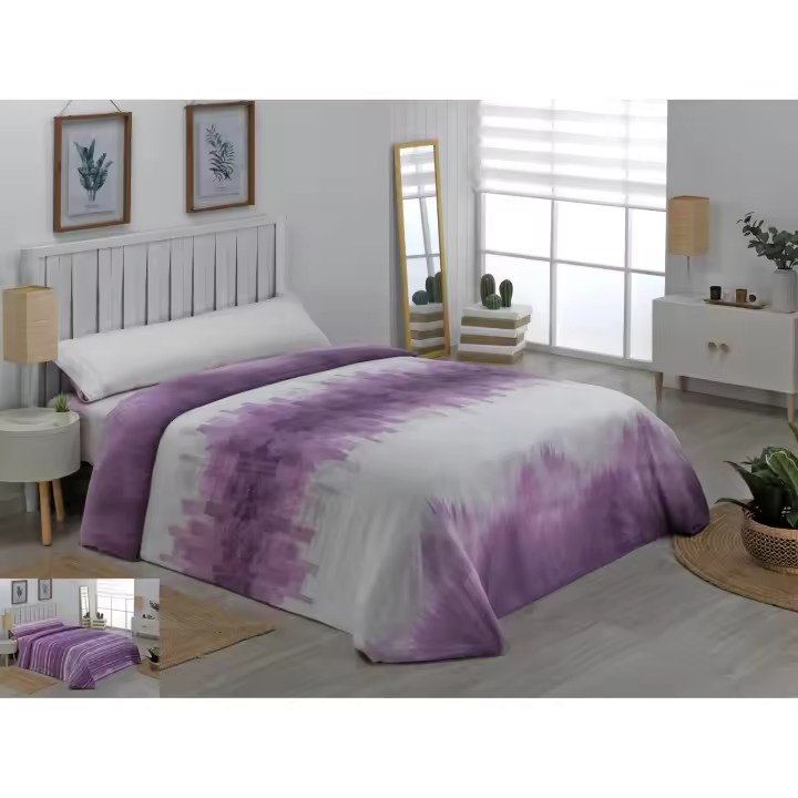 Novotextil - Juego de Funda Nórdica para CAMA de 135X190/200. Sábana bajera, funda de almohada y funda de edredón. Conjunto de microfibra de poliéster para invierno. - 1