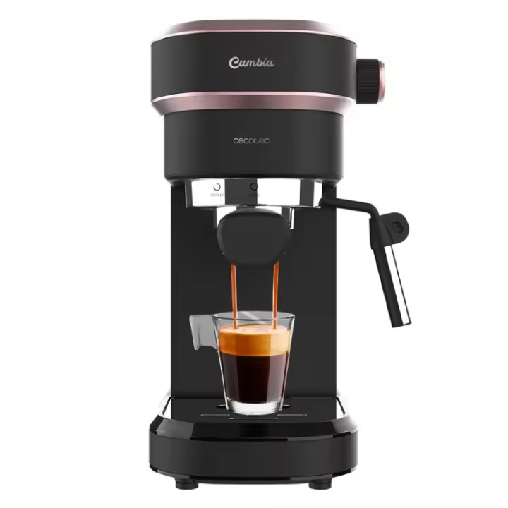 Cecotec Cafetera Express Cafelizzia 890 Rose. Espressos y Cappuccino, 1350 W, Sistema Thermoblock, 20 Bares, 1,2 L - 1