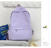 Mochila Escolar Para Mujer Impermeable De Gran Capacidad Con Cierre De Cremallera Suave Color Sólido Casual Para Niñas Adolescentes Estudiante Suministro - details 36