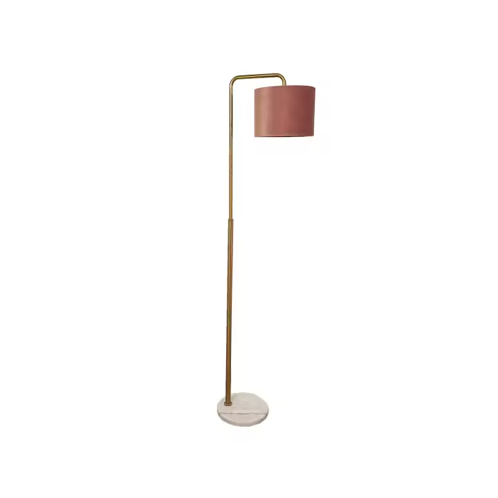 LAMPARA SUELO METAL/MARMOL PANT. ROSA HM841011 FIJALO - 1