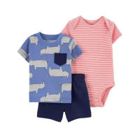 Nueva ropa infantil de verano para niños, bebés y niños pequeños, pantalones cortos de manga corta, camisetas, trajes de tres piezas. - details 46
