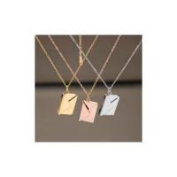 Sobre amor carta cuello para mujeres y hombres, medallón grabado de acero inoxidable con te amo, regalo de joyería de mensaje secreto para parejas San Valentín - details 1