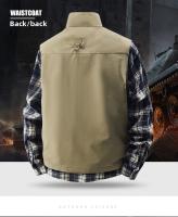 Chaleco Casual Para Hombre Con Cuello Erguido Y Multi-Moneda Cargo Hombro Adecuado Para Pesca Al Aire Libre Y Exterior Talla Grande - details 10