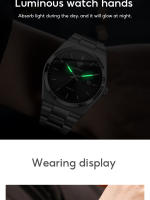 Reloj De Negocios LIEBIG De Lujo Con Cuerpo De Acero Inoxidable 3Bar Impermeable Movimiento Japonés De Cuarzo Con Calendario Reloj Hombre - details 8