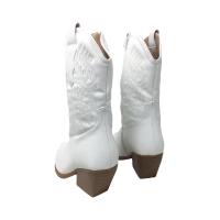 EVA ZORTEON - Nueva Colección! Botín cowboy, de polipiel bordado, de tacón grueso, estable,  con cremallera, Marca TULIPANO. - details 17