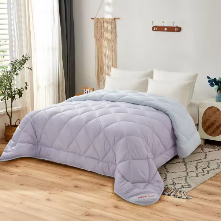 Edredón Nórdico Bicolor Novotextil - Largo 270cm - Cama 90-180 - Relleno Fibra Siliconada 350gr/m2 - Microfibra Premium - Suave - 1