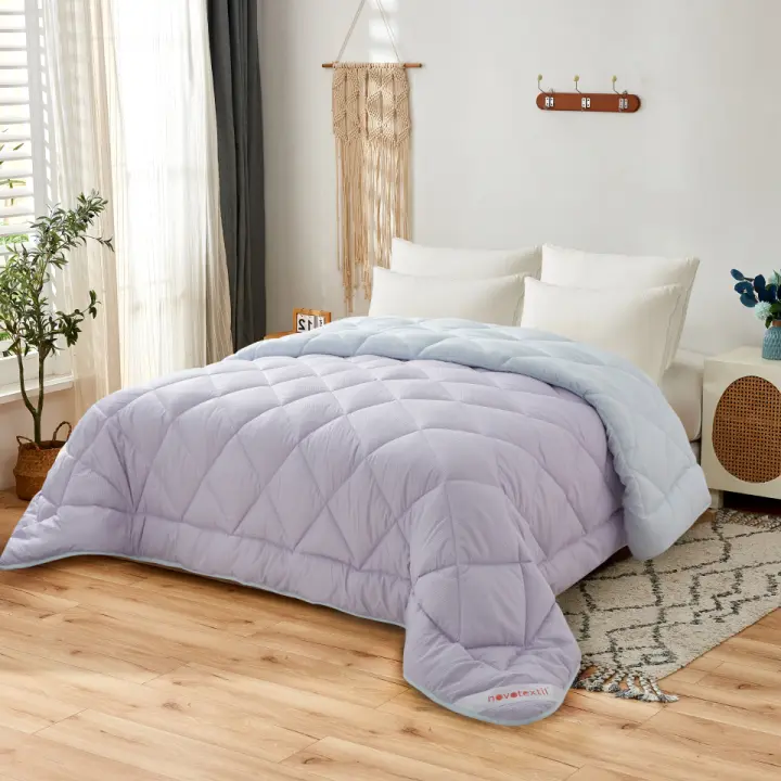 Edredón Nórdico Bicolor Novotextil - Largo 270cm - Cama 90-180 - Relleno Fibra Siliconada 350gr/m2 - Microfibra Premium - Suave - 1