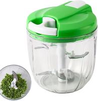 Mini picadora, picadora de alimentos de 900 ml, picadora manual de cebolla de silicona PP, máquina picadora de hilo manual, picadora de ajo portátil para alimentos desmontable, picadora de verduras - details 0