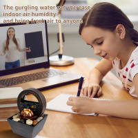 Fuente De Escritorio Creativa Para Decoración Del Hogar Relajación Meditación Con Cascada Ornamento De Buena Suerte Y Luz Suave Regalos Moderno Estilo Material Plástico - details 2