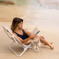 Flamingueo Silla Playa Almohada Ergonómica Confort Reclinable 5 Posiciones Bolsillo Insulado Frío Posavasos Doble Asas Mochila Fácil Transporte 59 x 62,5 x 81 cm - details 1