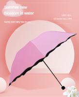 Paraguas Plegable Mágico Con Patrón De Agua De Lluvia Resistente Al Viento Y Protección Solar Para Deportes Al Aire Libre Y Protección UV - details 0