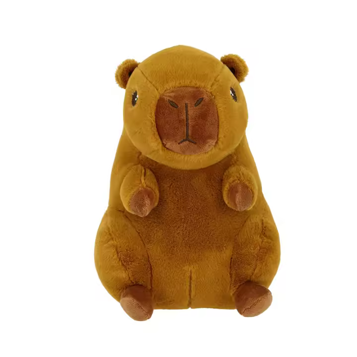 Bimar Peluche Capibara 25cm – Juguete Suave y Tierno para Niños y Adultos, Almohada Decorativa, Regalo Kawaii, Muñeco de Felpa Realista, Color Marrón - 1
