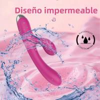Vibrador De Conejo Para Mujeres Estimulador De Clítoris De Silicona G-Spot Potente 2 En 1 Dildo Juguetes Sexuales Para Masturbación Femenina Adultos - details 3