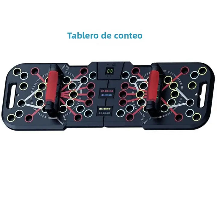 Tablero De Empuje Multifuncional Con Contador De Musculación Para El Pecho Ejercicio De Entrenamiento Interior Soporte Electrónico Fitness Con Piedras Estables - 1