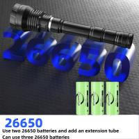 Linterna Submarina IPX8 15000mAh Lámpara Impermeable Profesional Para Escuba Diving Torch De Alta Potencia Con 3 Baterías 26650 - details 5