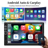 Hippcron Radio De Coche 7 Pulgadas 1 DIN Carplay Android Auto Pantalla Táctil HD Con USB FM Bluetooth Tarjeta TF Reproductor Multimedia - details 0