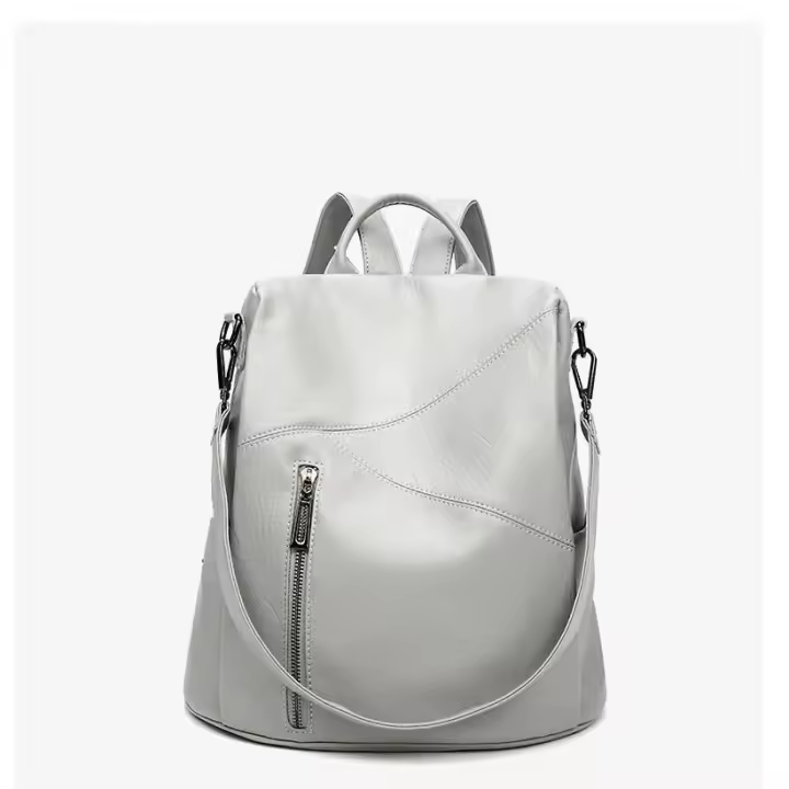 Mochila genuina de gran capacidad, bolso de mano para mujer, bolso de piel sintética - 1