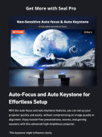 ETOE Seal Pro Proyector, 1000 ANSI, 1080P nativo, Google TV, enfoque automático, corrección trapezoidal automática, 2 altavoces estéreo de 10 W, sonido ampliable, a prueba de polvo - details 6