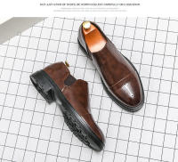 Zapatos Casuales Para Hombre 2024 Nueva Tendência Brogue De Cuero Carved Simple Y Elegante Zapatos Slip-On Para Negocios Y Vida Diaria - details 15