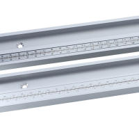 Track T De Aluminio Con Escala Para Carpintería Doble Corte Universal Con Agujeros De Montaje Prebostezados Ruta De Ranura T - details 2