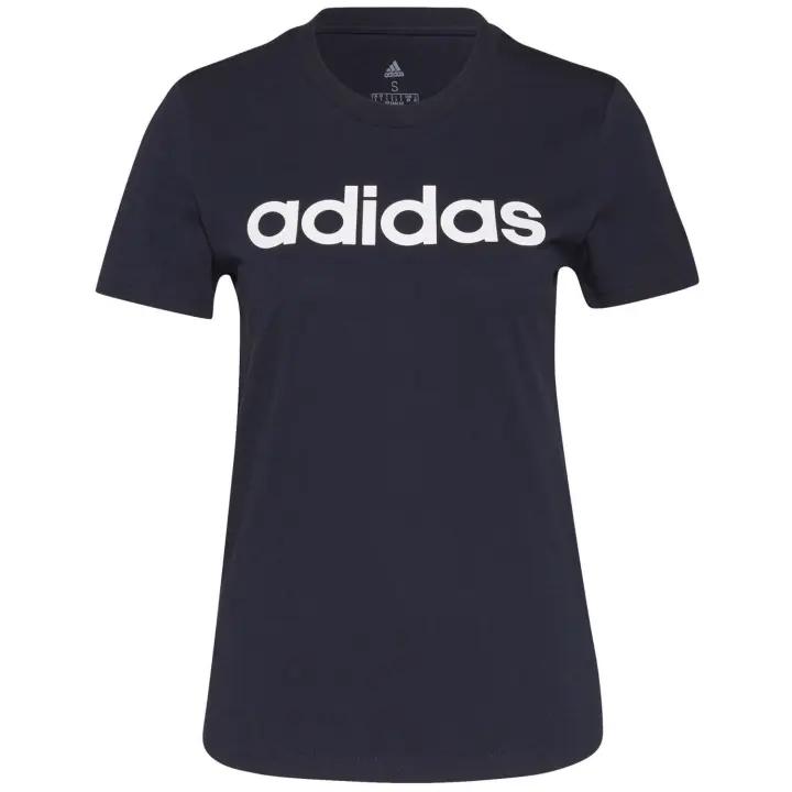 ADIDAS Camiseta Loungewear Essentials Slim Logo Mujer manga corta azul de multideporte - H07833 - 1