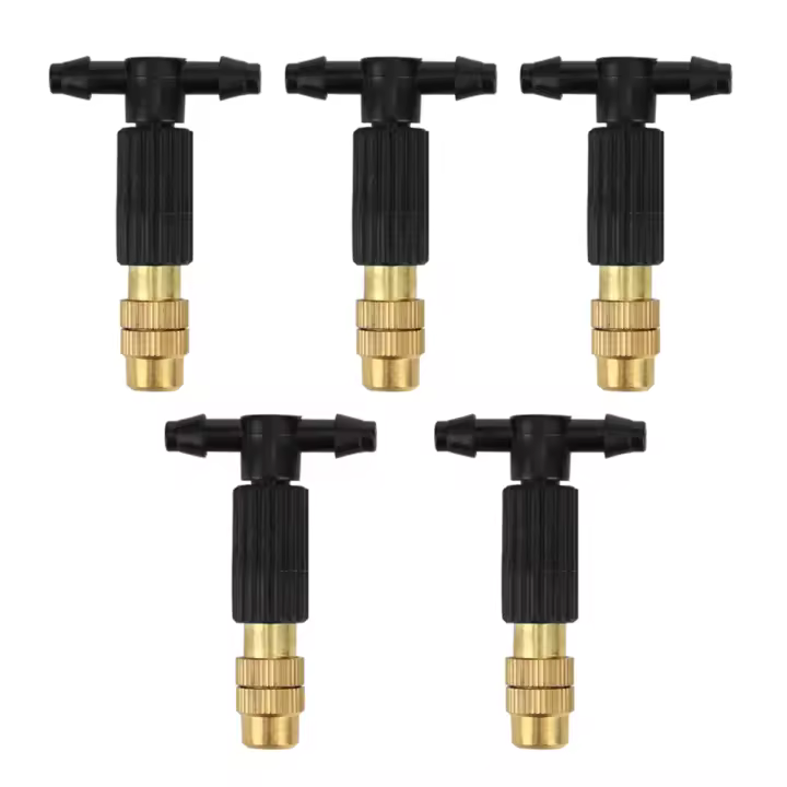 Sistema De Enfriamiento Por Nebulización Para Jardín 5-100Pcs Con Boquillas De Atomizador De Latón 1/4'' Y Tubo De 4/7mm Sprinkler De Riego - 1