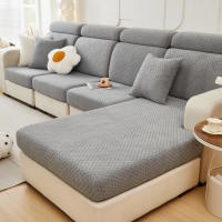 Funda De Sofá Elástica De Poliéster Plain Polar Fleece Para Sala De Estar Estilo Sencillo Jacquard Protección Del Sofá Largo Y Módulo - details 4