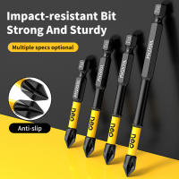 Deli 1pc Destornillador Magnético PH2 Con Cabeza De Impacto Alta Dureza Y Resistencia Anti Deslizamiento Y Impermeable Para Taladro - details 6